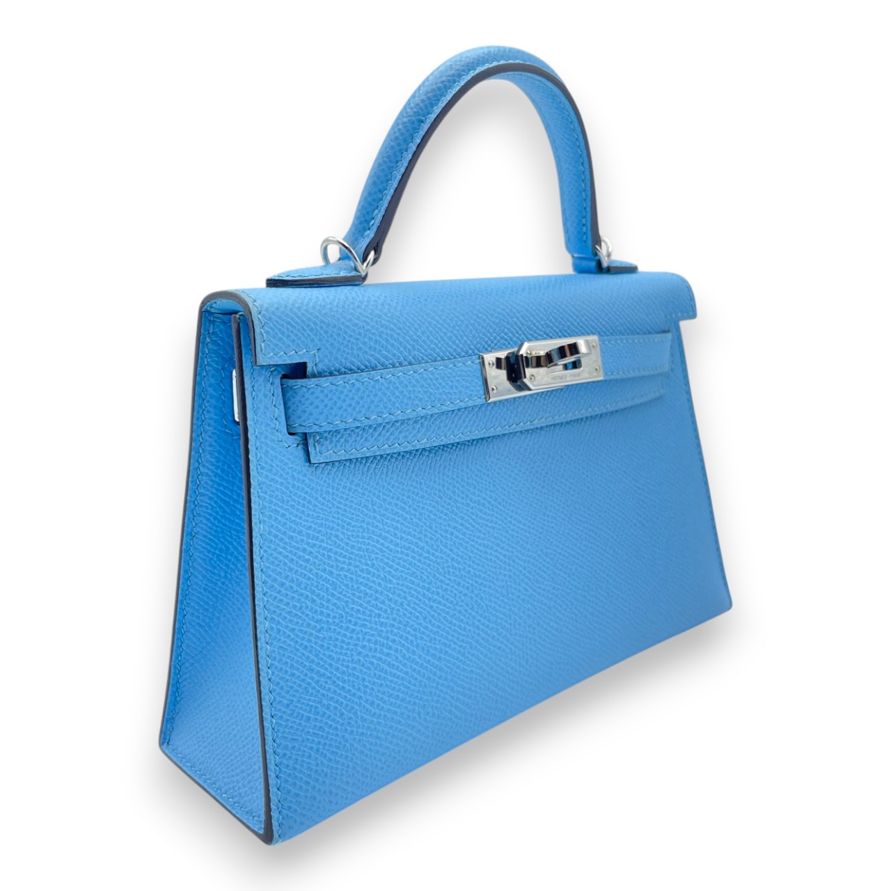 エルメス ミニケリー セレステ エプソン シルバー金具 U刻印