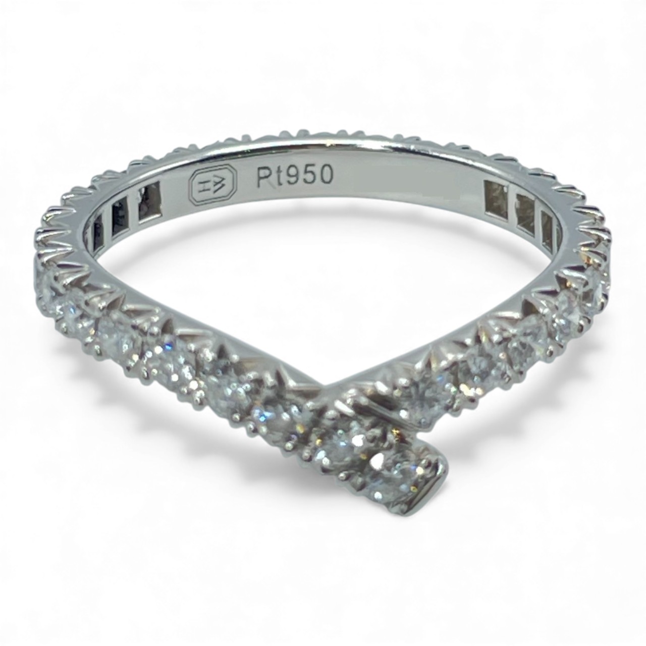 ハリー・ウィンストン リボン・バンド リング WBDPRDPAR 50 ダイヤモンド プラチナ950 10号