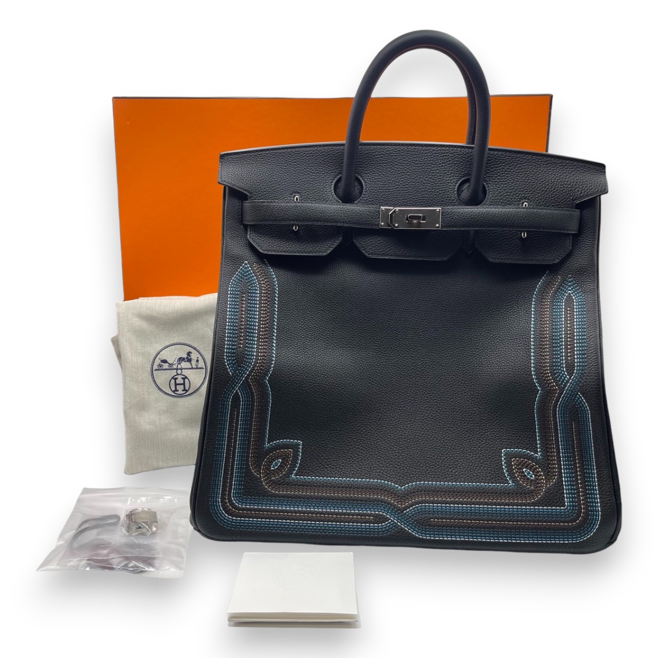 【限定モデル】エルメス オータクロア ウエスタン 40 ノワール トゴ シルバー金具 Z刻印