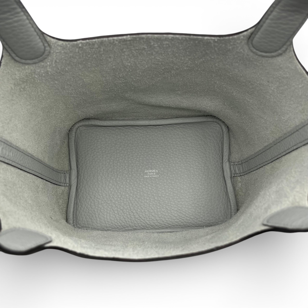 エルメス ピコタンロック PM ブルーペール トリヨンクレマンス シルバー金具 K刻印