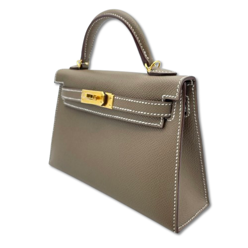 エルメス ミニケリー エトゥープ エプソン ゴールド金具 B刻印