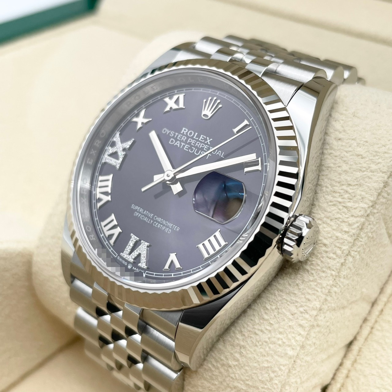 ロレックス デイトジャスト 126234 オーベルジーヌ ジュビリーブレス 36mm