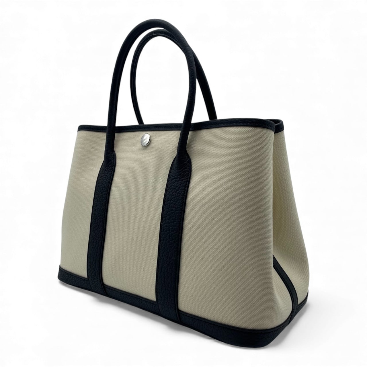 【超美品フルセット】ガーデンパーティPM ノワール トワルアッシュ エルメス エルメス ガーデンパーティ TPM ナタ/ノワール トワルアッシュ