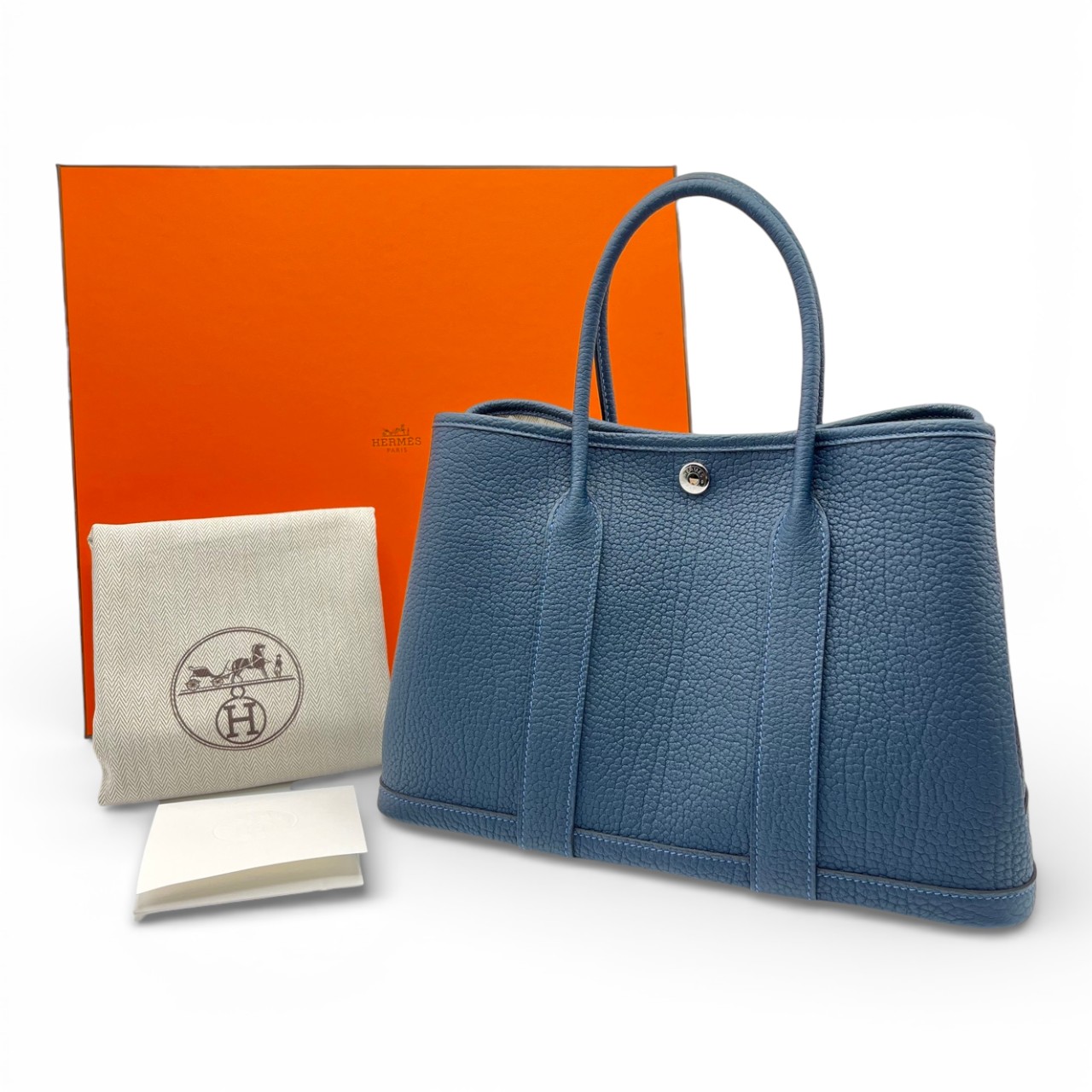 エルメス ガーデンパーティ TPM ブルードプリュス トリヨンクレマンス シルバー金具 K刻印