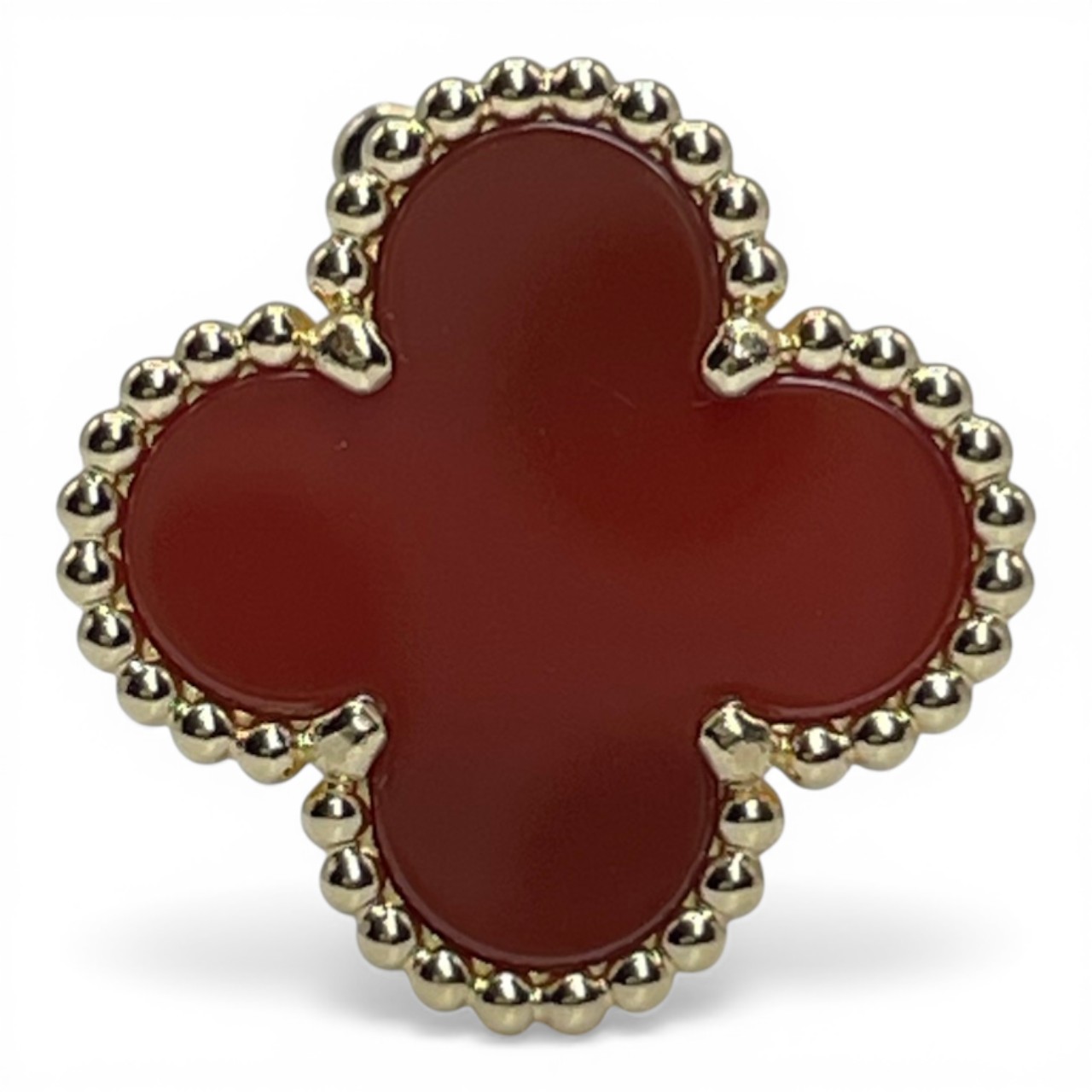 ヴァンクリーフ＆アーペル ヴィンテージ アルハンブラ イヤリング VCARD40400 カーネリアン 18K イエローゴールド