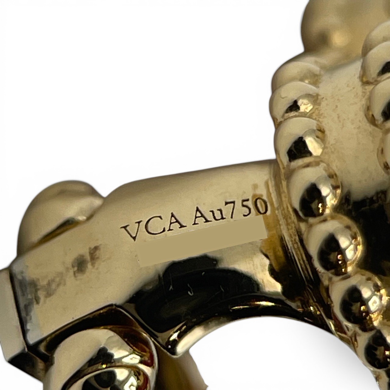 ヴァンクリーフ＆アーペル ヴィンテージ アルハンブラ イヤリング VCARD40400 カーネリアン 18K イエローゴールド