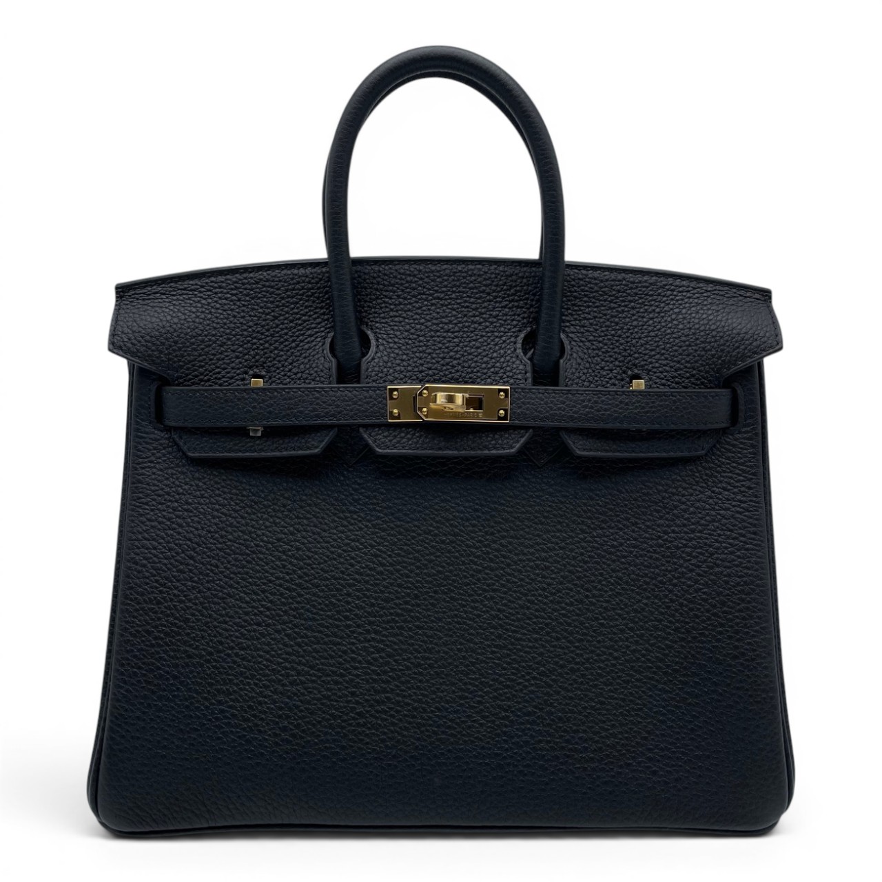 【美品】【一角破れあり】HERMES エルメス　バーキン25 空箱　深め 現金特価】エルメス バーキン 25 ノワール トゴ ゴールド金具 G刻印