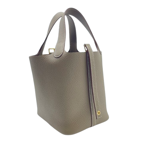 エルメス ピコタンロック PM エトゥープ トリヨンクレマンス ゴールド金具 W刻印