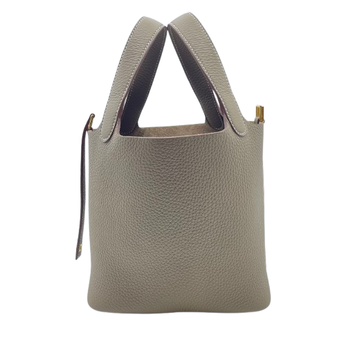 エルメス ピコタンロック PM エトゥープ トリヨンクレマンス ゴールド金具 W刻印