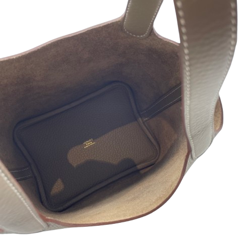 エルメス ピコタンロック PM エトゥープ トリヨンクレマンス ゴールド金具 W刻印