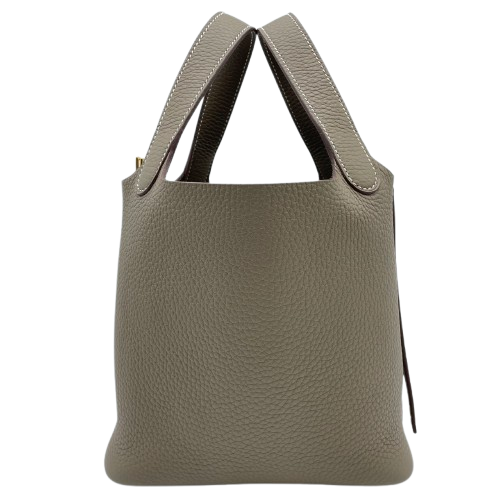 エルメス ピコタンロック PM エトゥープ トリヨンクレマンス ゴールド金具 W刻印