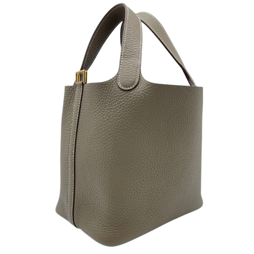 エルメス ピコタンロック PM エトゥープ トリヨンクレマンス ゴールド金具 W刻印