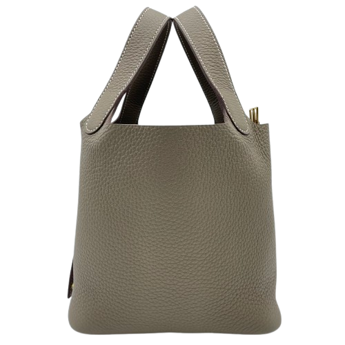 エルメス ピコタンロック PM エトゥープ トリヨンクレマンス ゴールド金具 W刻印