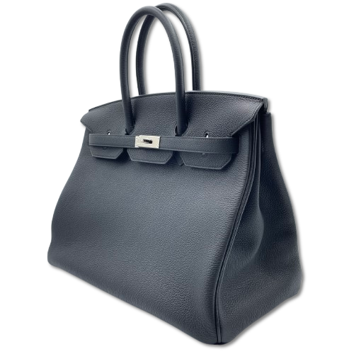 エルメス バーキン 35 ノワール トゴ シルバー金具 U刻印 - ブランド品