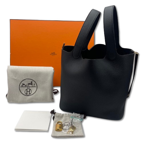 HERMES エルメス ピコタンロックMM トリヨンクレマンス ⬜︎M刻印 エルメス ピコタンロック MM ノワール トリヨンクレマンス