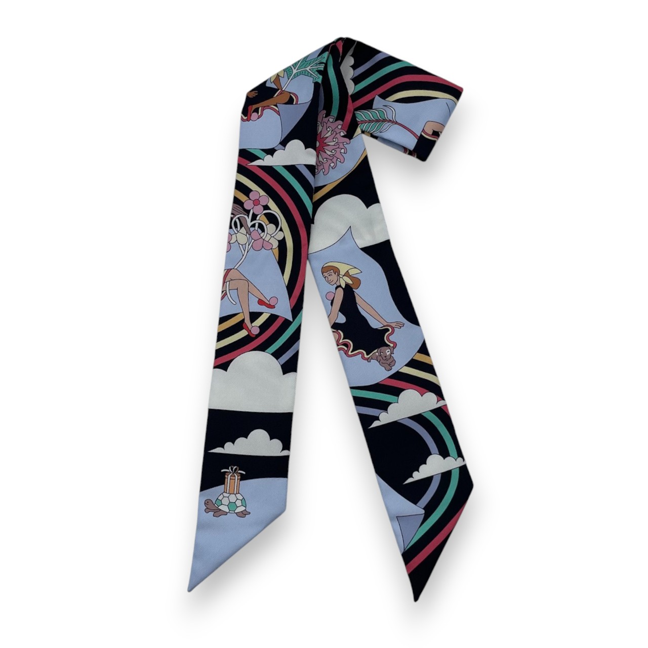 エルメス ツイリー 空飛ぶカレ シルク100%