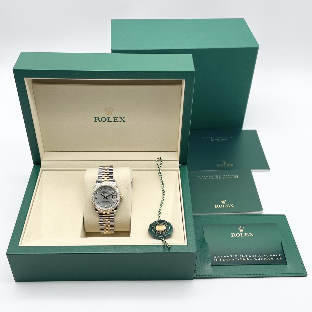 【保証書日付2026年3月！】 ロレックス デイトジャスト 278383RBR ホワイトシェル ジュビリーブレス 31mm