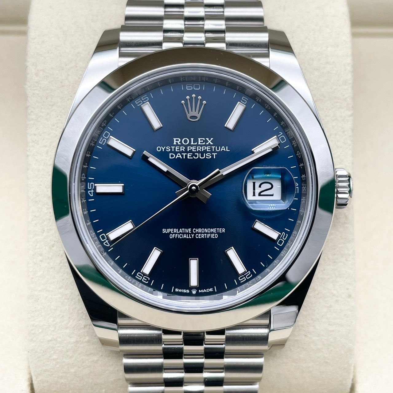 ロレックス デイトジャスト 126300 ブライトブルー ジュビリーブレス 41mm