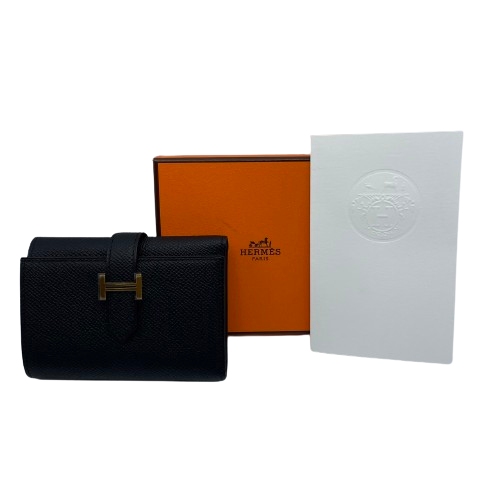 エルメス べアンコンビネ ブラック　ヴォーエプソン ゴールド金具 W刻印