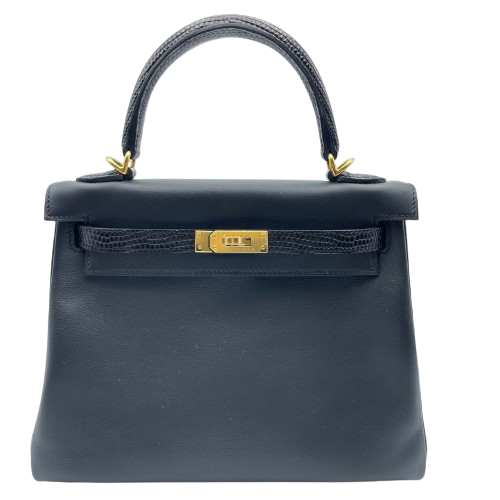 【現金特価】エルメス ケリー タッチ 25 ノワール スイフト・リザード ゴールド金具 B刻印