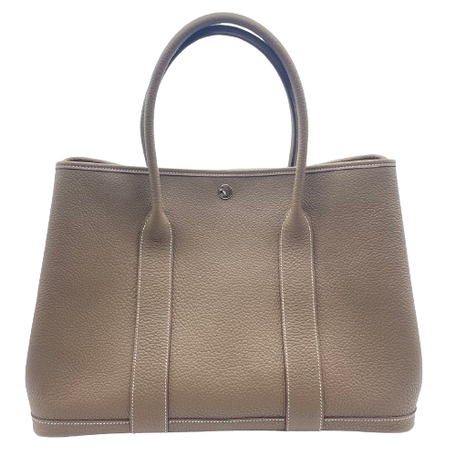 エルメス ガーデンパーティー PM エトゥープ ネゴンダ シルバー金具 U刻印