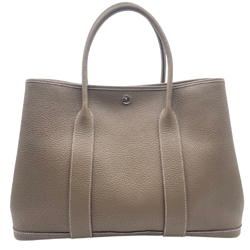 エルメス ガーデンパーティー PM エトゥープ ネゴンダ シルバー金具 U刻印