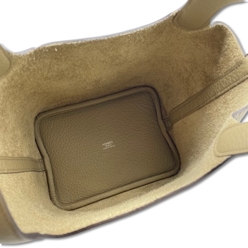 エルメス ピコタンロック PM ベージュマルファ トリヨンクレマンス シルバー金具 W刻印