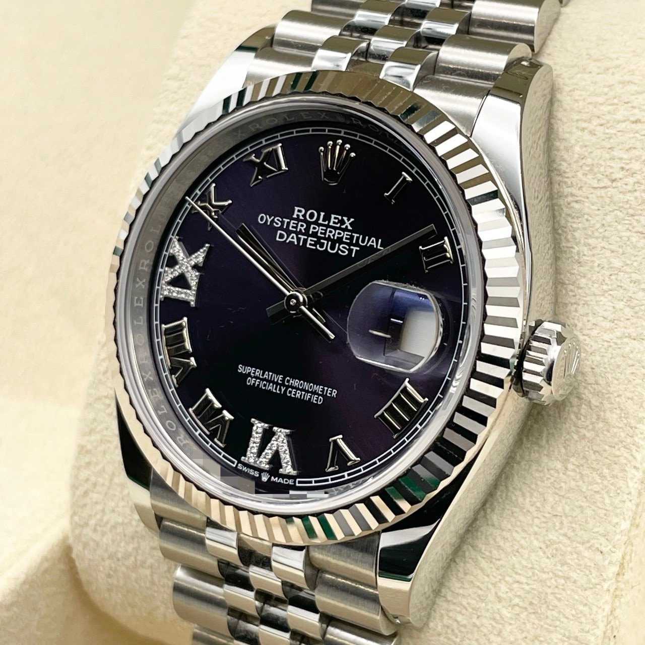 ロレックス デイトジャスト 126234 オーベルジーヌ ジュビリーブレス 36mm