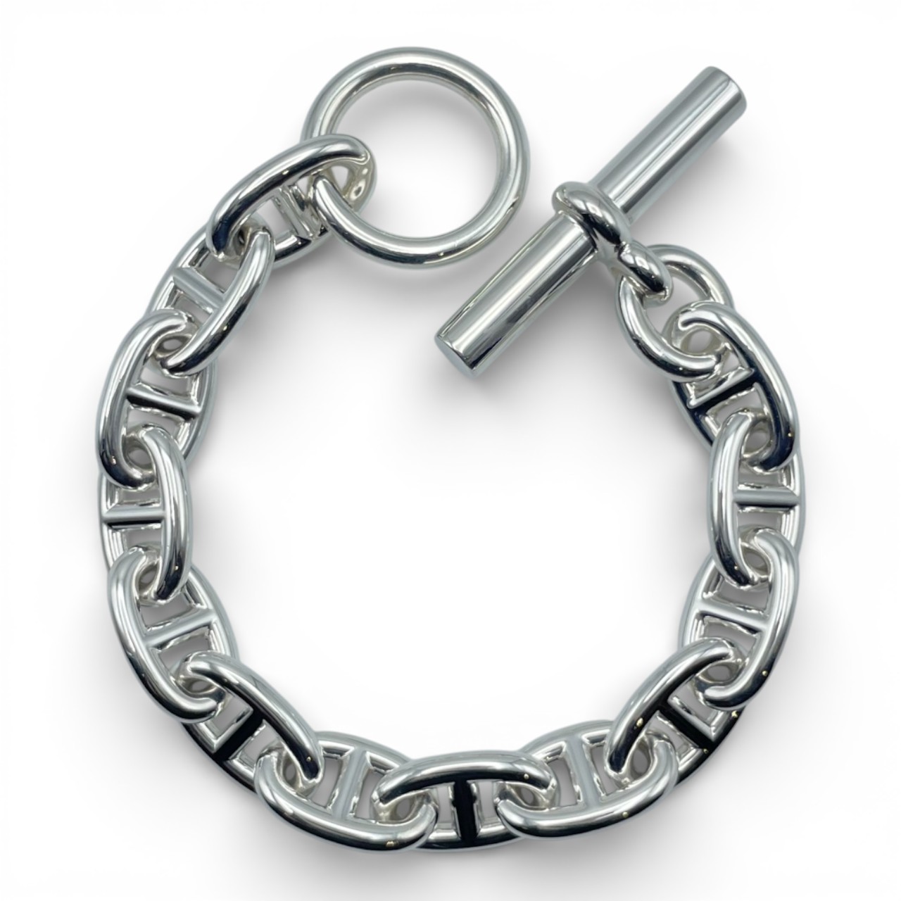 エルメス シェーヌ・ダンクル ブレスレット MM シルバー925 13コマ