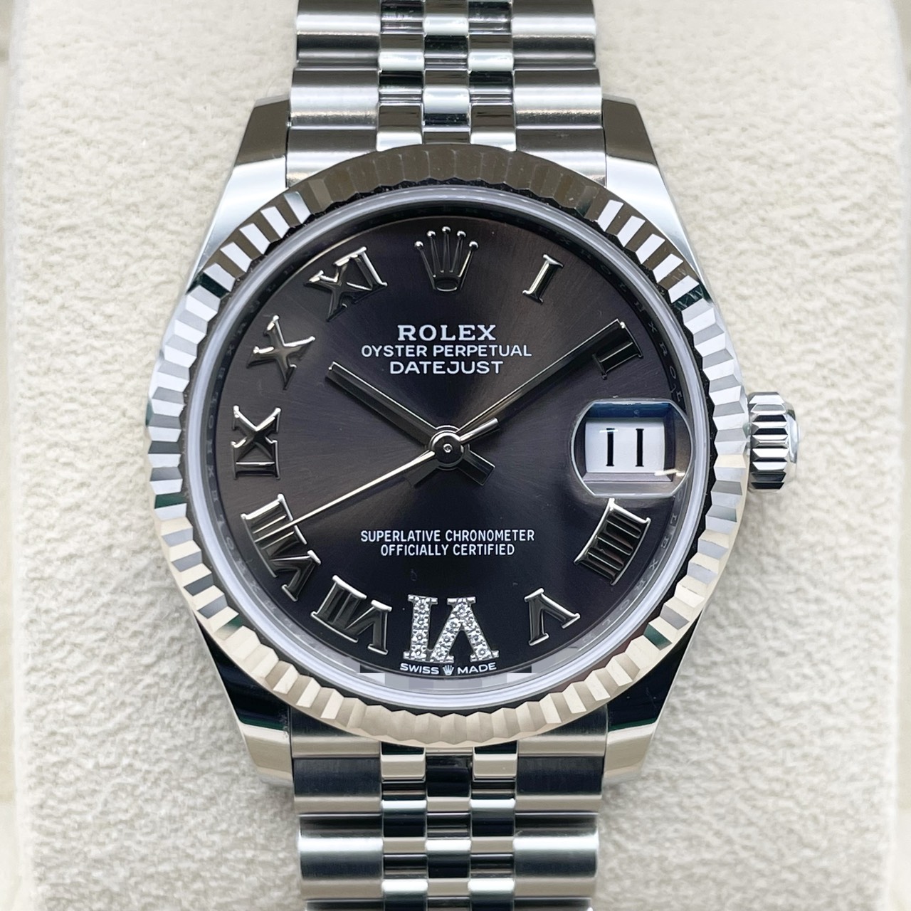 ロレックス デイトジャスト 278274 Ⅵダイヤ ダークグレー 31mm