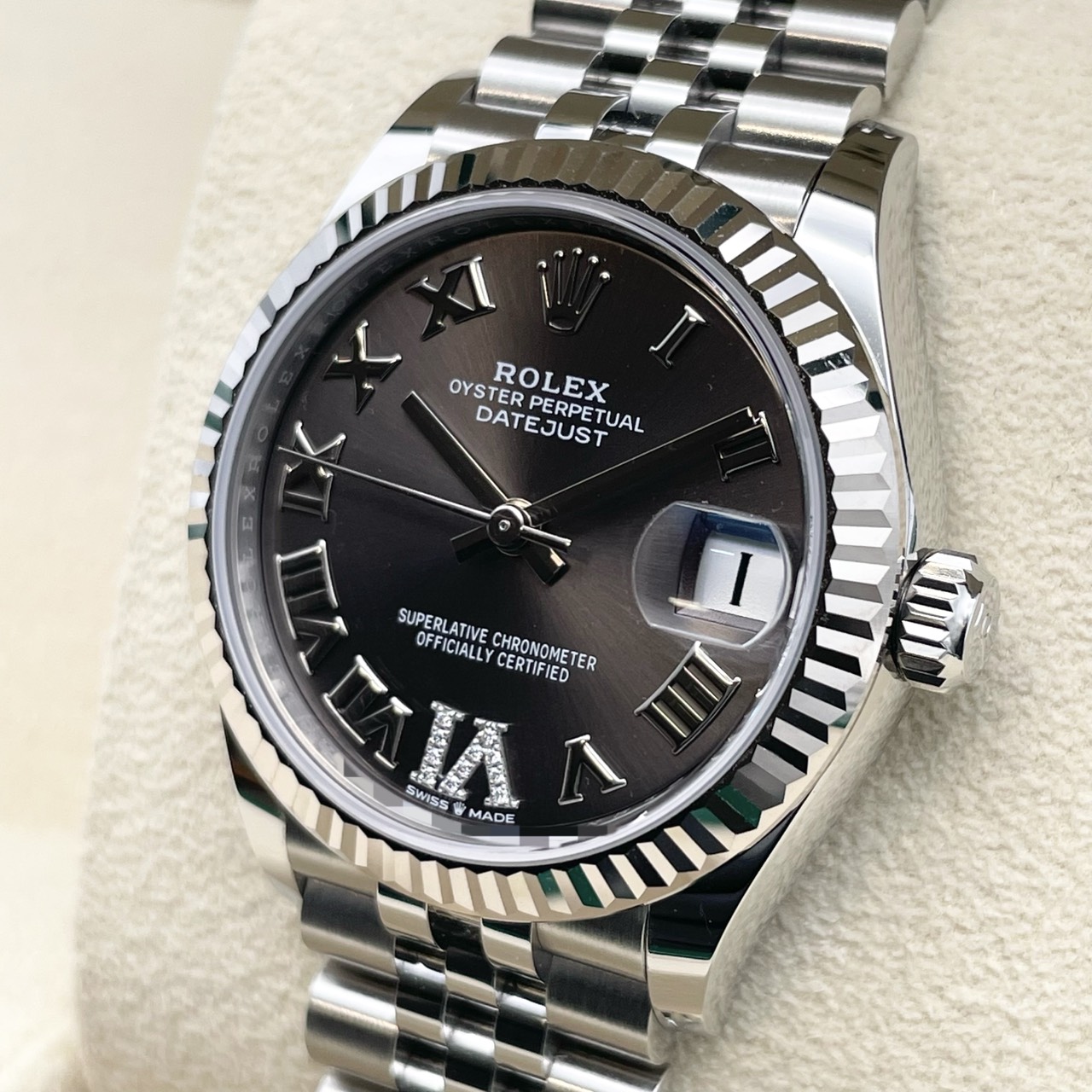 ロレックス デイトジャスト 278274 Ⅵダイヤ ダークグレー 31mm