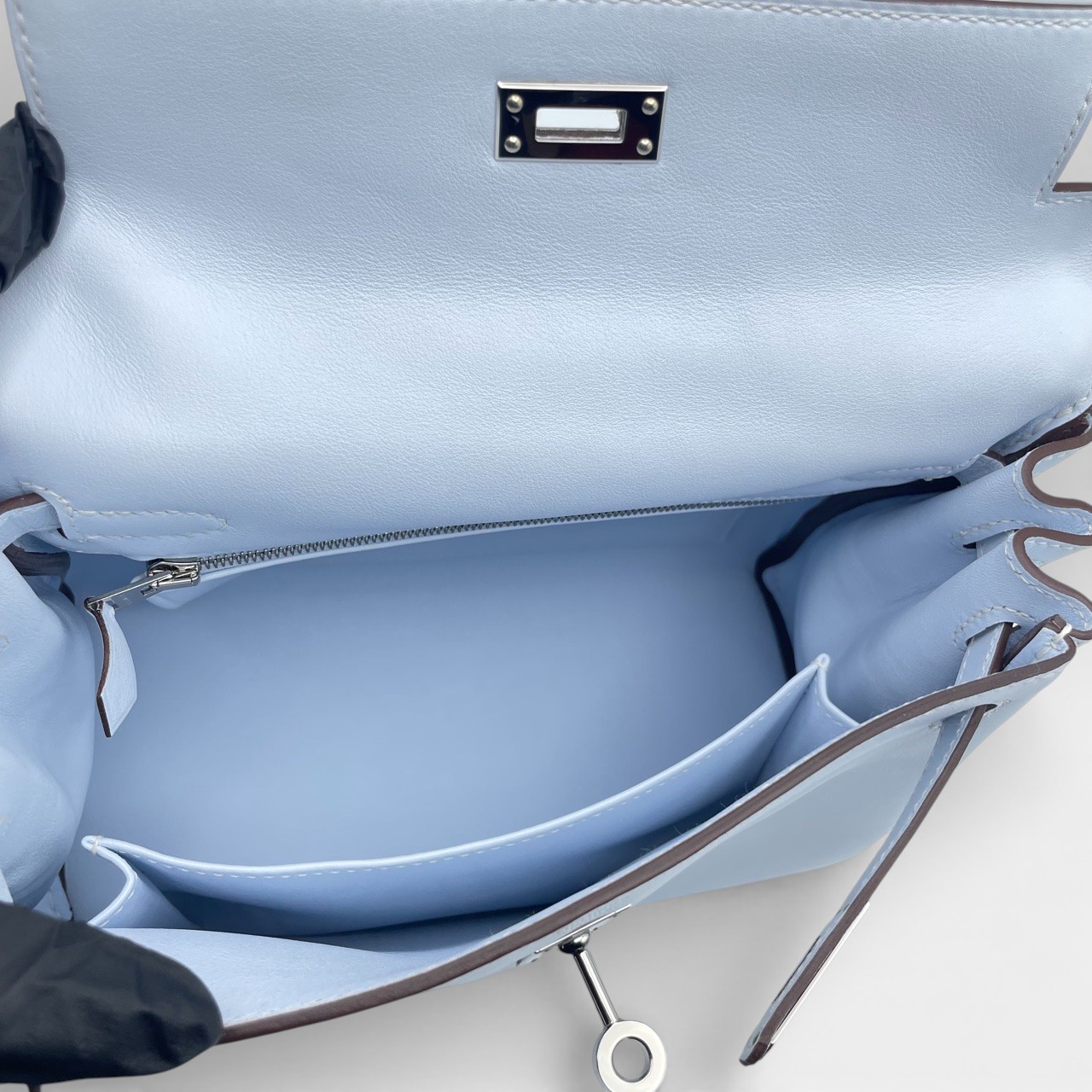 エルメス ケリー 25 ブルーブリュム スイフト シルバー金具 Z刻印