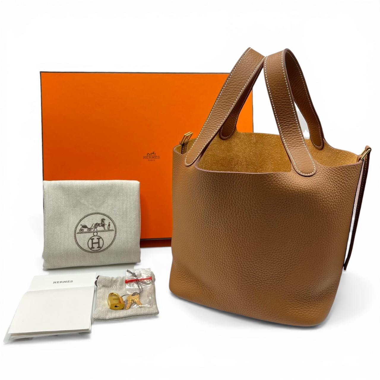 エルメス ピコタンロック MM ゴールド トリヨンクレマンス ゴールド金具 W刻印