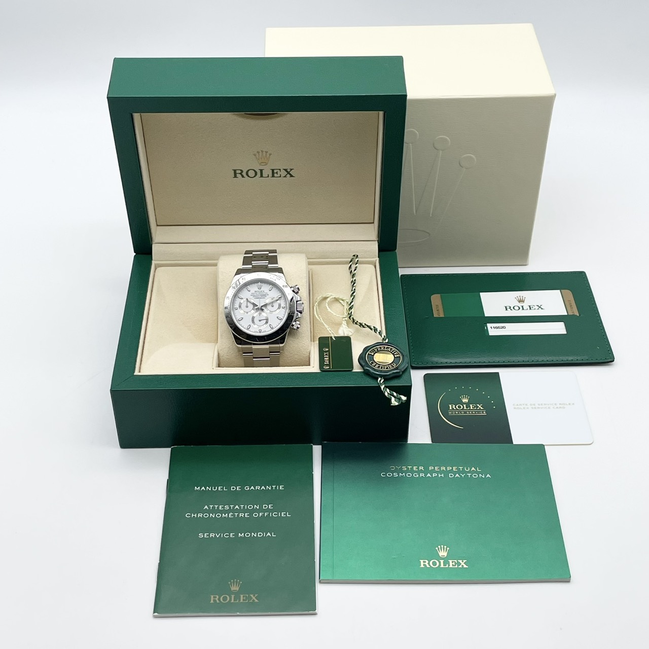 ROLEX ロレックス デイトナ 116520 純正保証書 カード ロレックス デイトナ 116520 ホワイト ステンレススチール 40mm