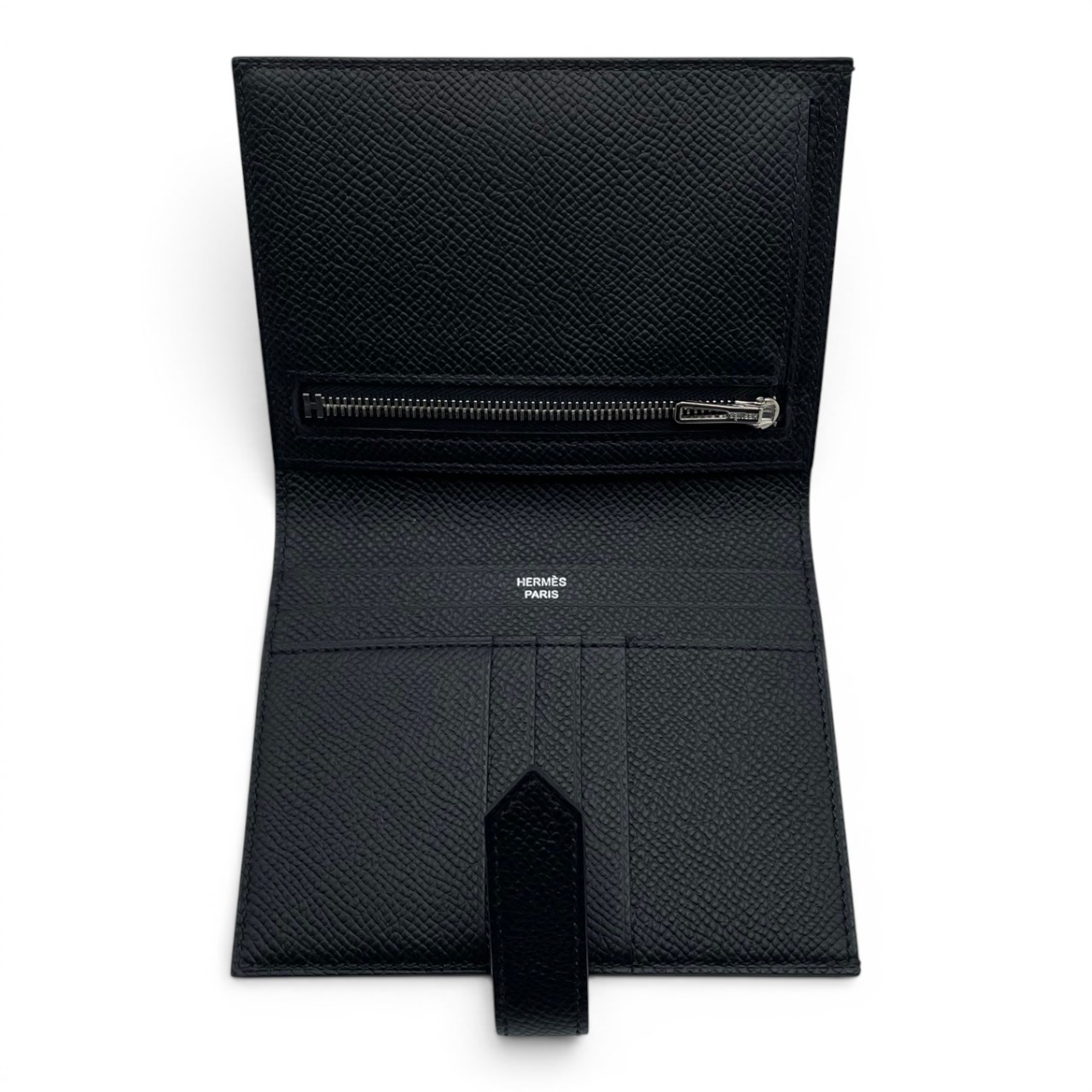 ⭐︎ジャンク品⭐︎ エルメス　ベアン ブラック　黒　□O シルバー金具　現状品 エルメス ベアンコンパクト ノワール エプソン シルバー金具 C刻印