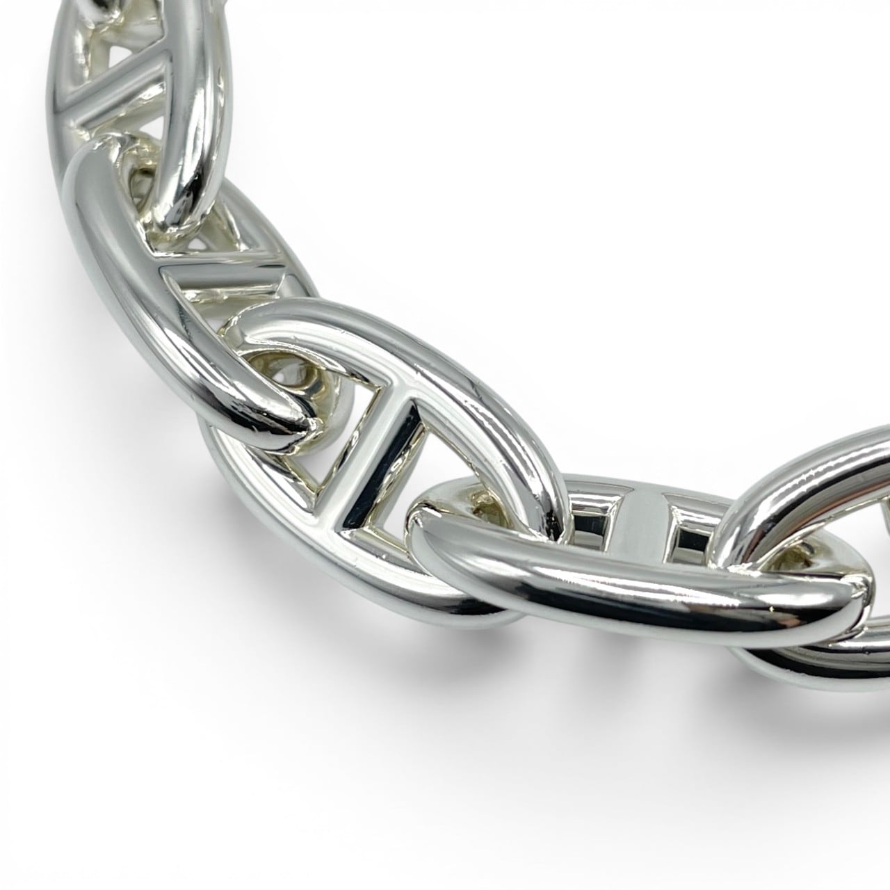 エルメス HERMES 【 Chaine d'Ancre MM 】 シェーヌ ダンクル オールド シルバー ブレスレット n11254 新品】 シルバー 925 シェーヌ ブレスレット 10 ヴィンテージ HERMES