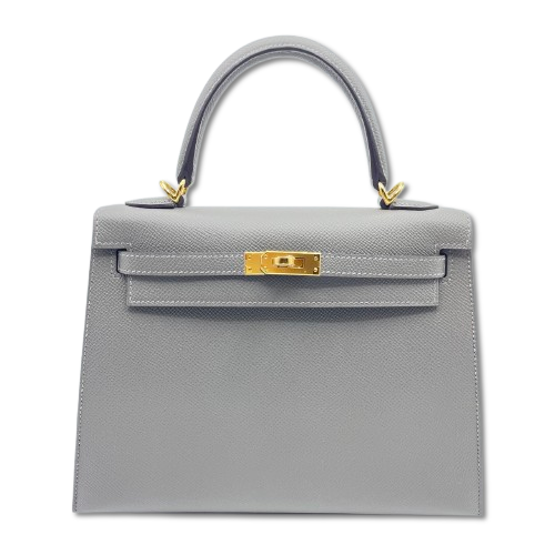 エルメス ケリー 25 グリメイヤー エプソン ゴールド金具 W刻印