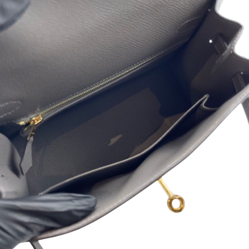 エルメス ケリー 25 グリメイヤー エプソン ゴールド金具 W刻印