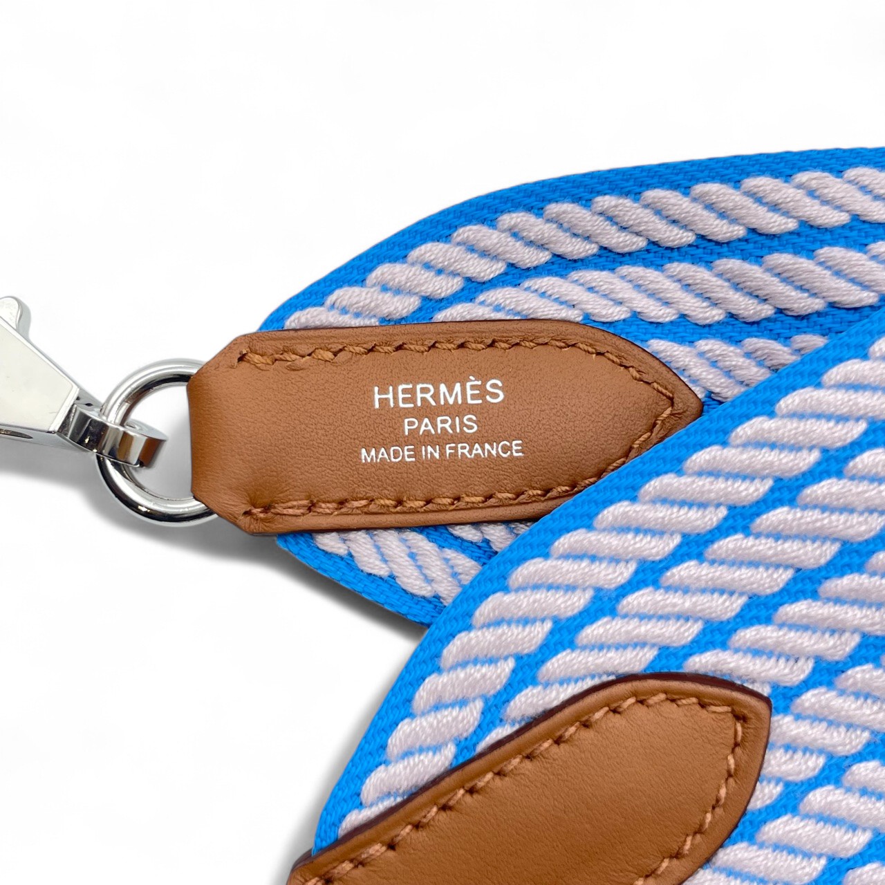 エルメス バンドリエール サングル コルタージュ 85cm ブルーアズール