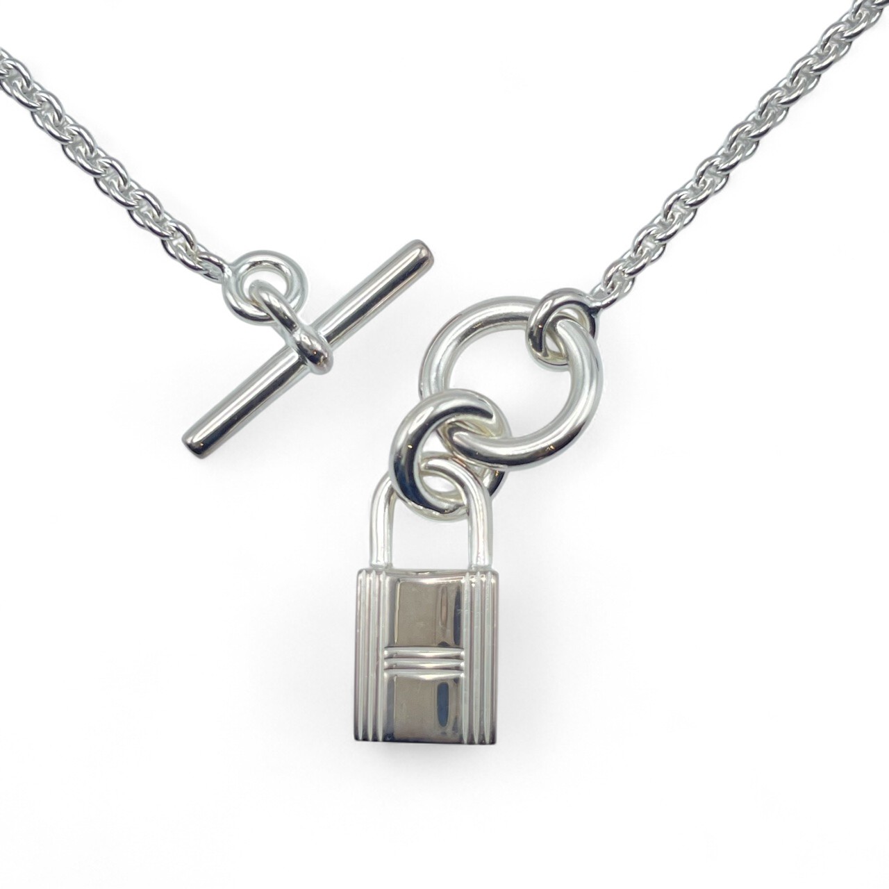 鑑定済　HERMES エルメス カデナアミュレット シルバー ネックレス 未使用新品】HERMES エルメス シルバー ネックレス アミュレット