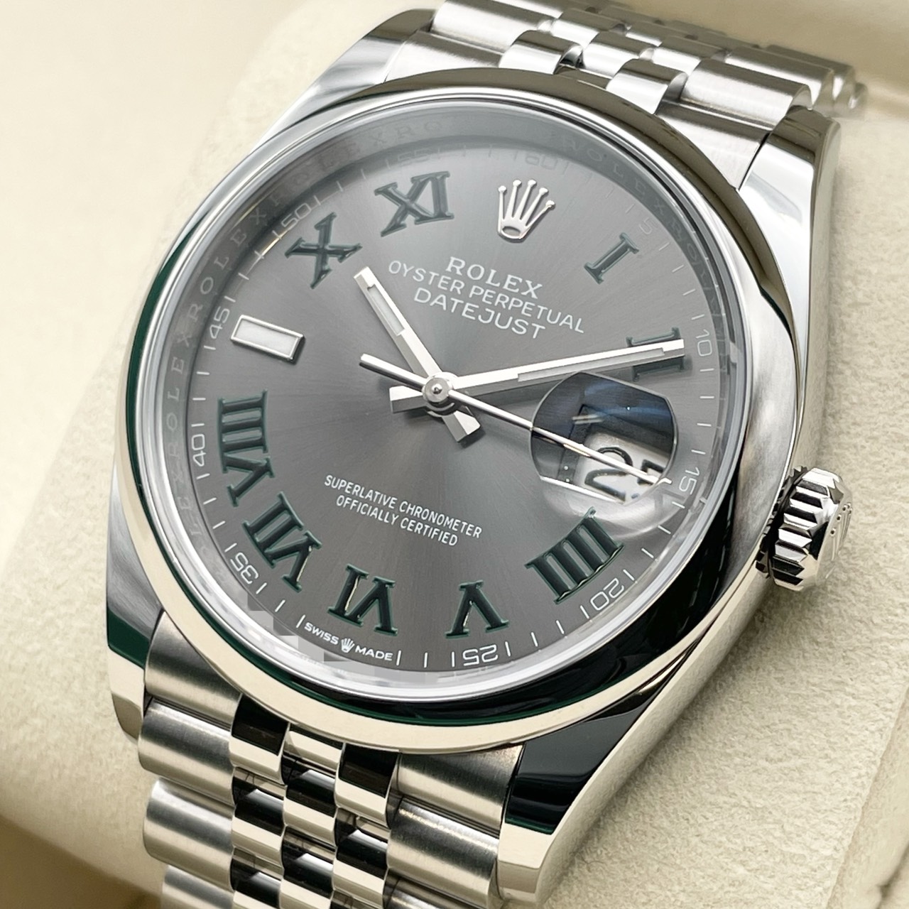 【25年10月ギャラ！】ロレックス デイトジャスト 126200 スレート ローマン ジュビリーブレス 36mm