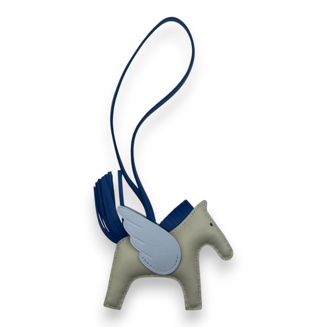 エルメス　ペガサスチャーム　pmサイズ エルメス ペガサスチャーム PM クレ/ブルーフランス/ブルーブリュム W