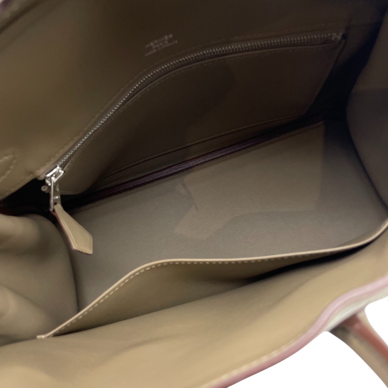 エルメス バーキン 25 エトゥープ/グリスカイユ スイフト/グリズリー シルバー金具 K刻印