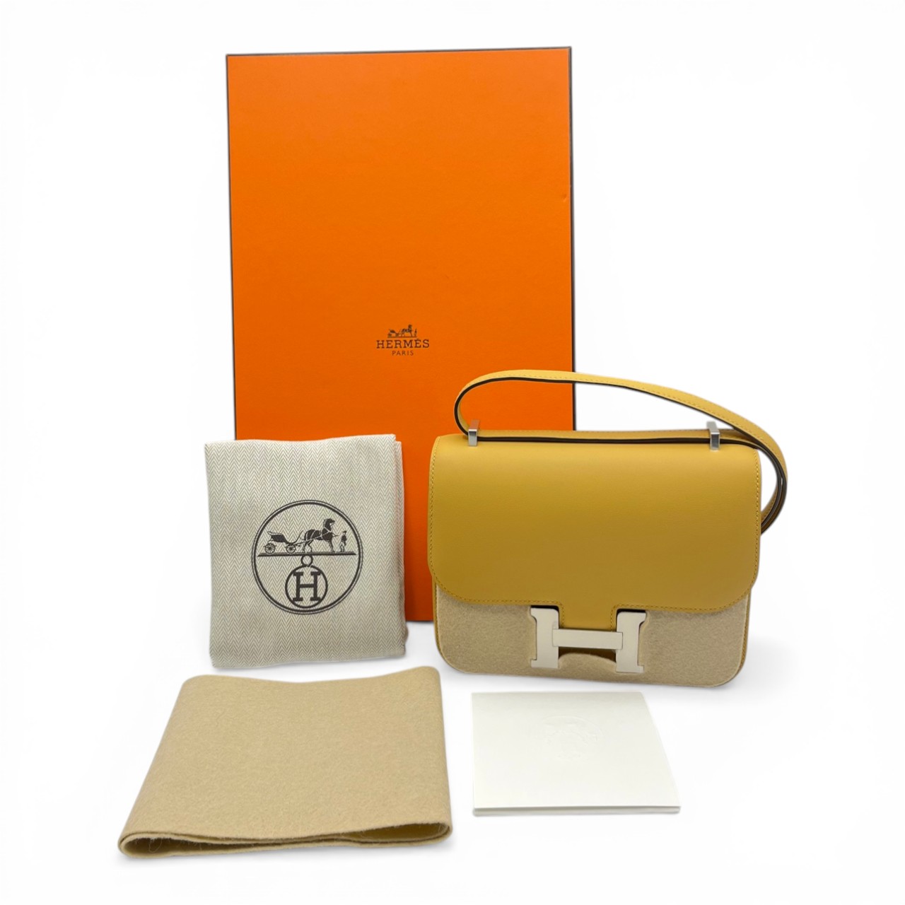 エルメス コンスタンスミニ  18 パイユ スイフト シルバー金具 K刻印