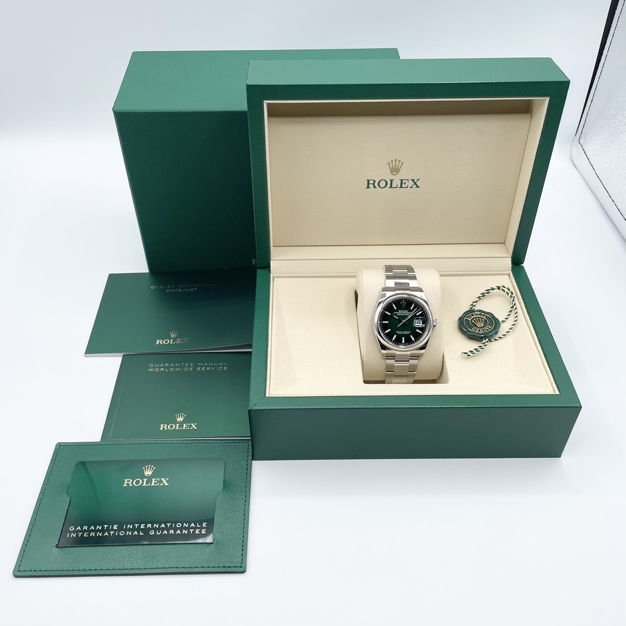 ロレックス デイトジャスト 126200 グリーンオンブレ オイスターブレス 36mm