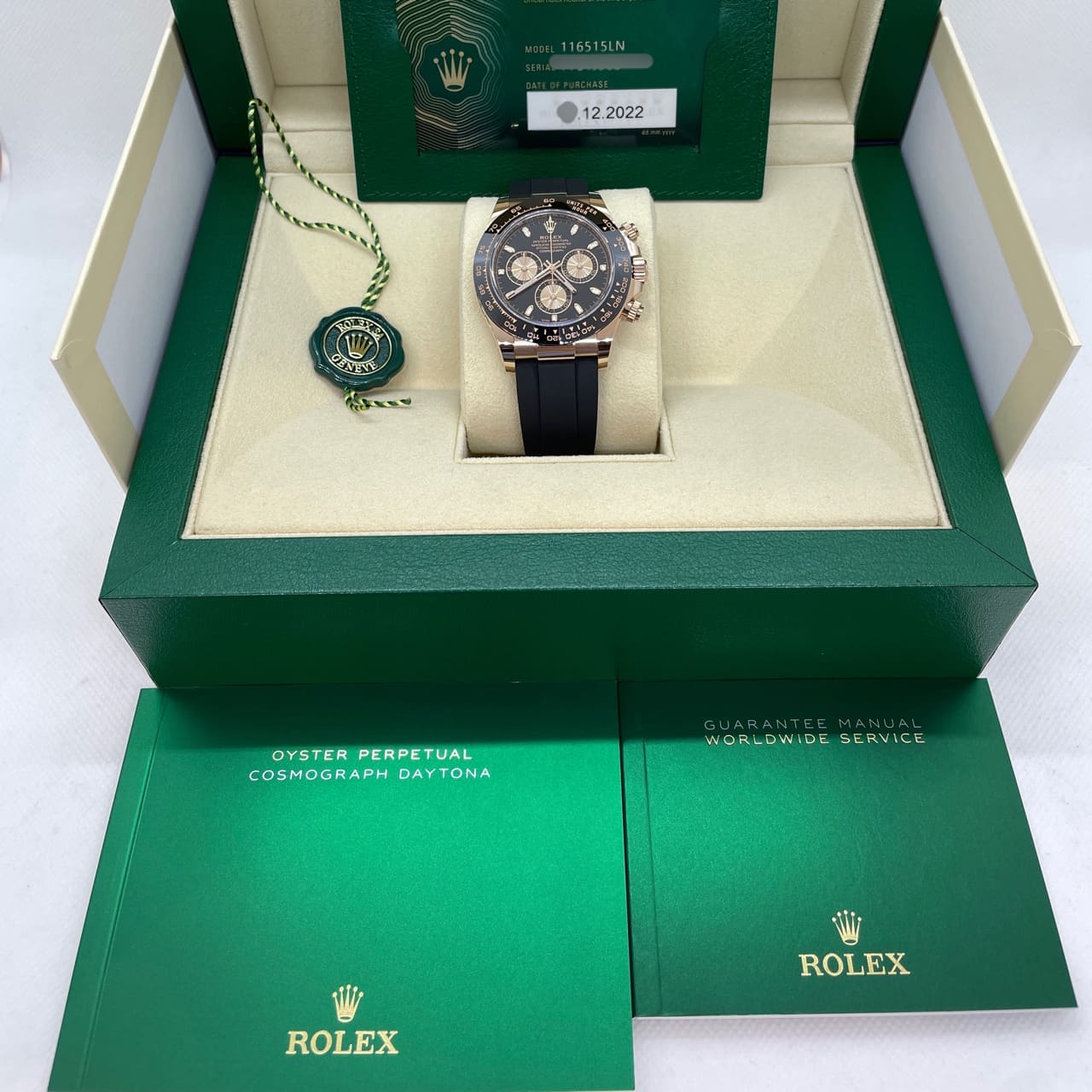 ロレックス デイトナ 116515LN ブラックラバーベルト ブラック&ピンク