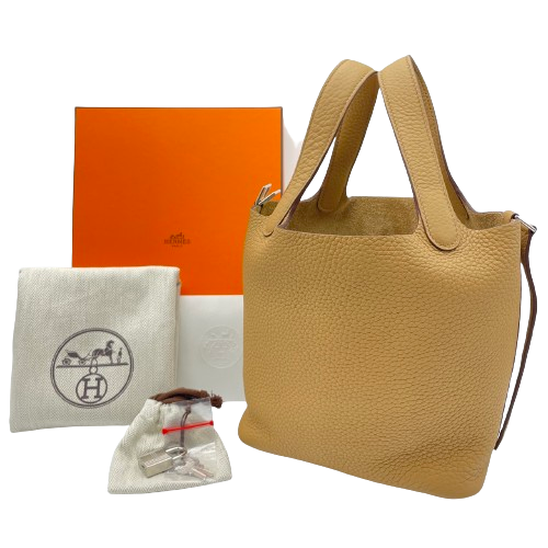 【現金特価】エルメス ピコタンロック PM ビスキュイ トリヨンクレマンス  シルバー金具 B刻印