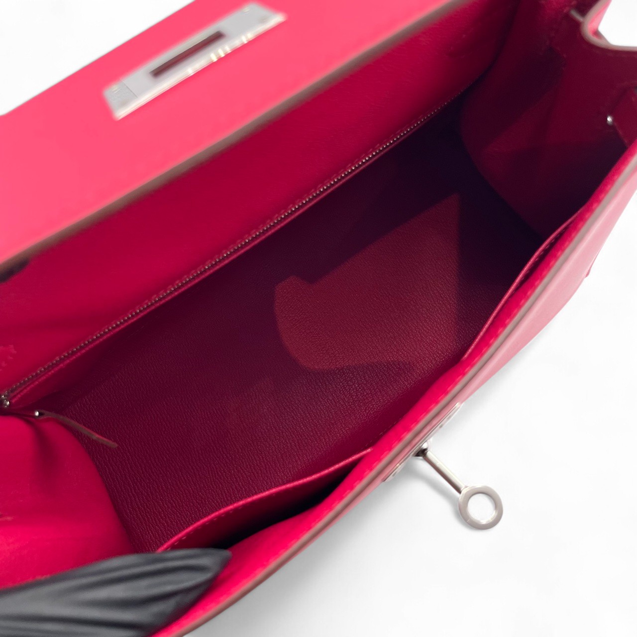 エルメス ケリー 28 ローズエクストリーム ヴォーマダム シルバー金具 Z刻印