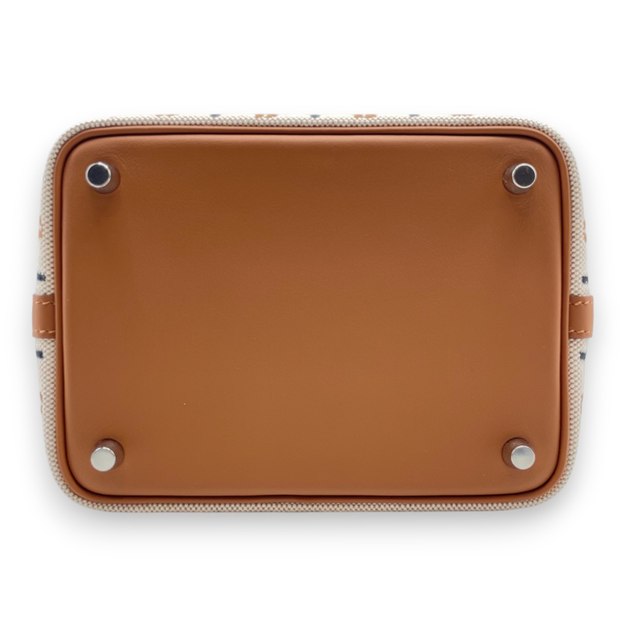 エルメス ピコタンロック クーベルチュール PM ゴールド/エクリュ トワルアッシュ/スイフト シルバー金具 K刻印