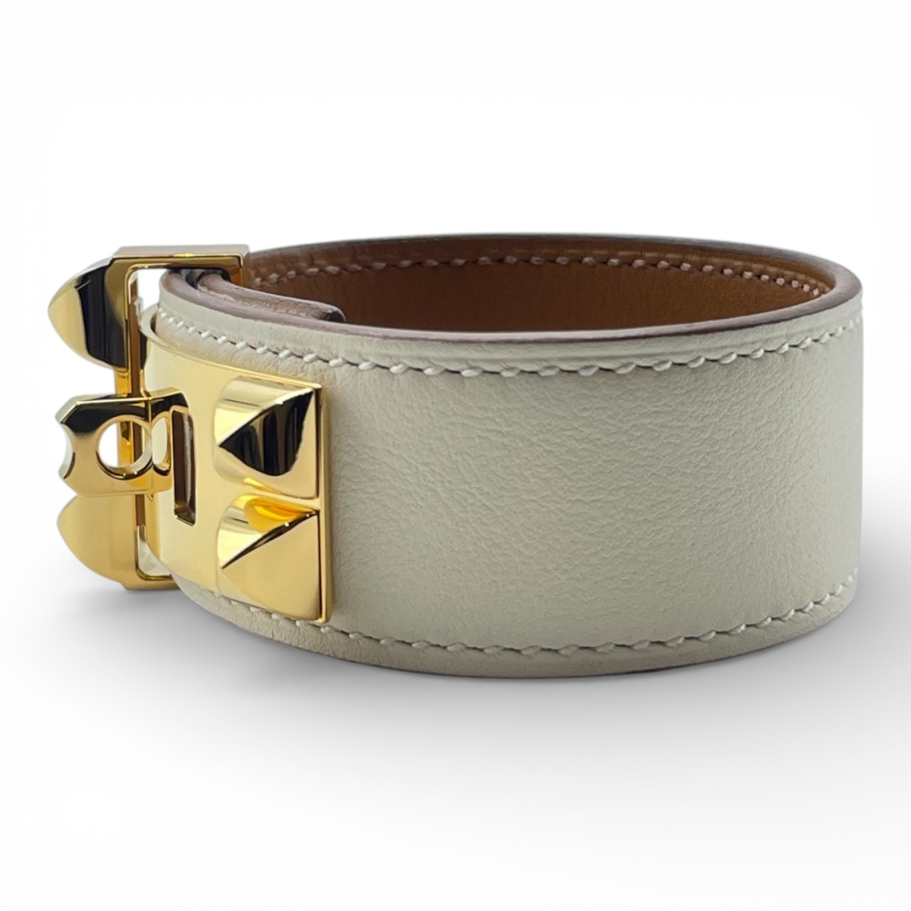 HERMES レザーブレスレット コリエドシアン24 T2 ゴールド HERMES エルメス レザーブレスレット コリエドシアン T2 スイフト